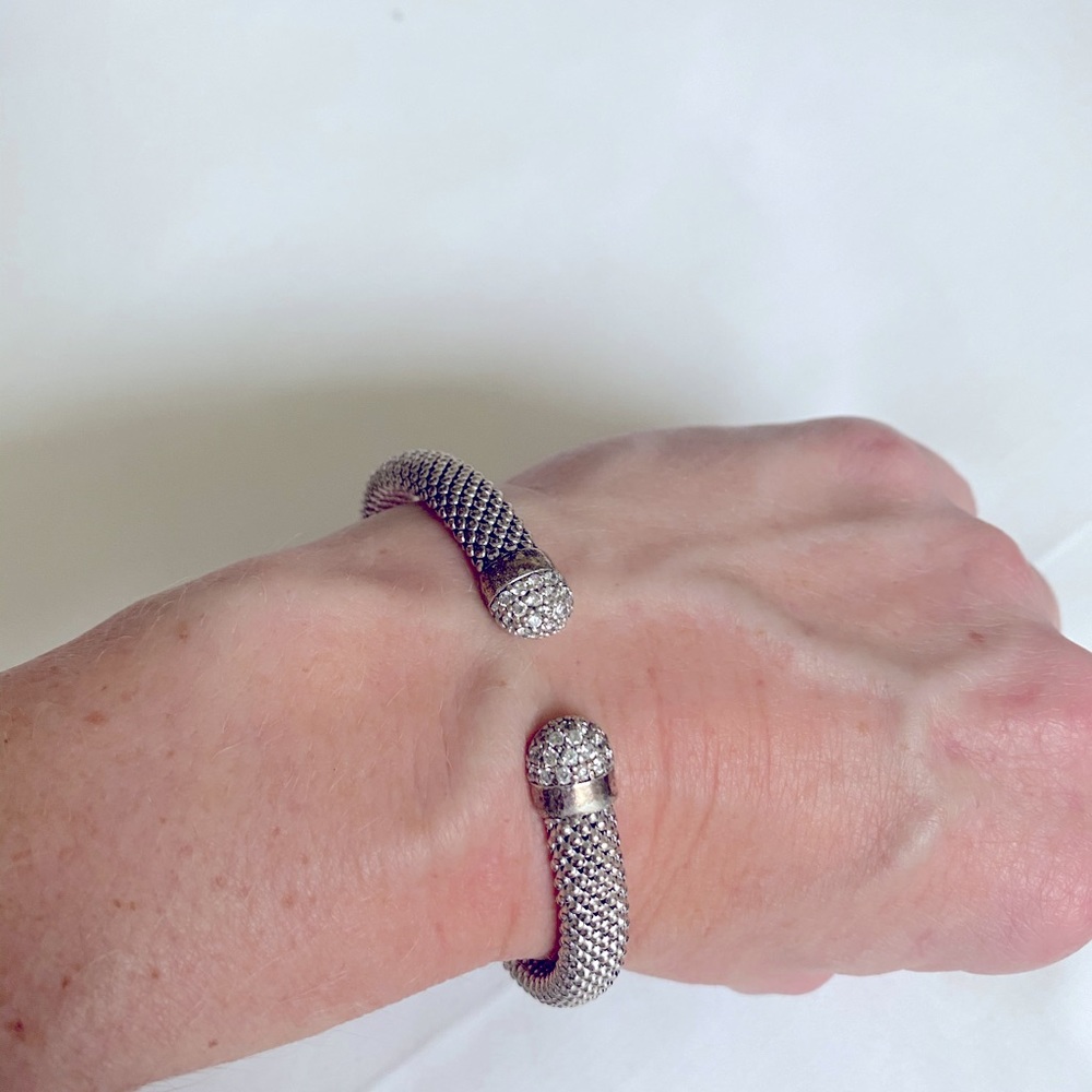 COPY - Silver and diamond cuff bracelet